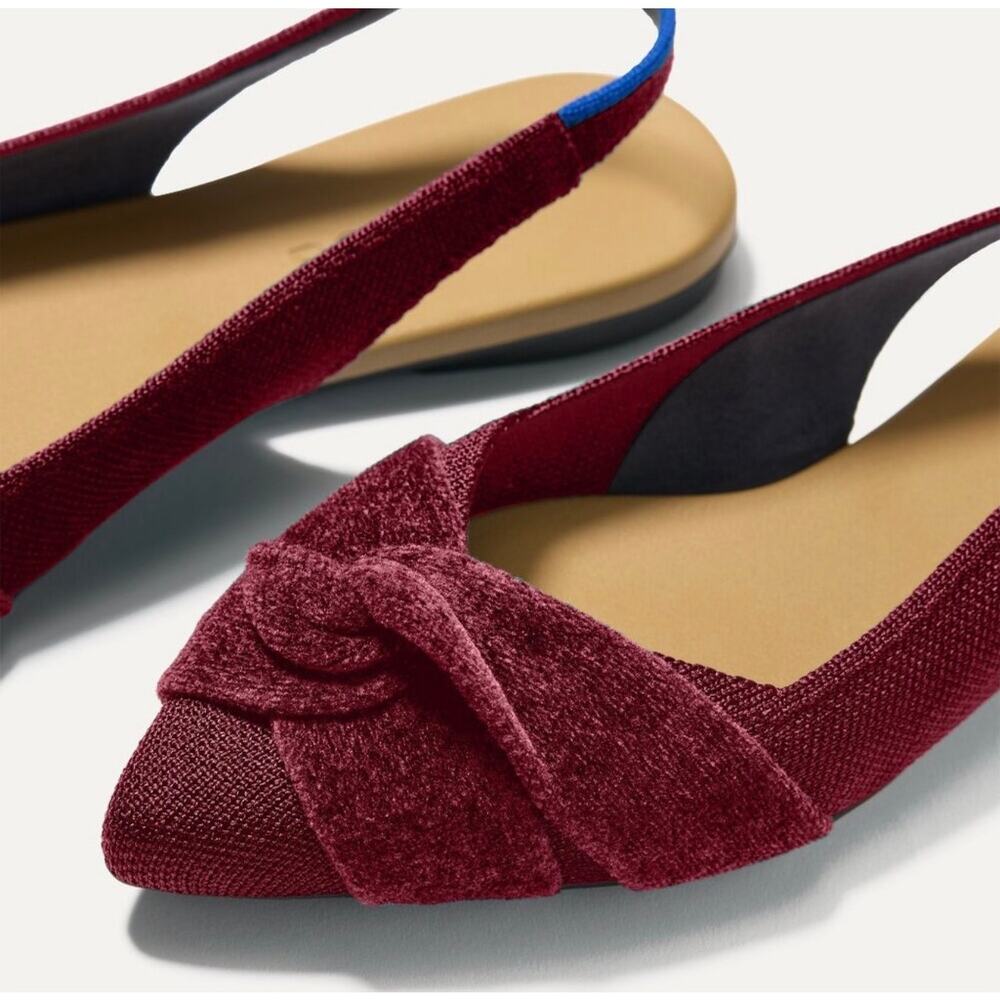 Rothy's The Twist Point Cabernet Slingback Shoe-Size 6.5 - Picture 2 of 9